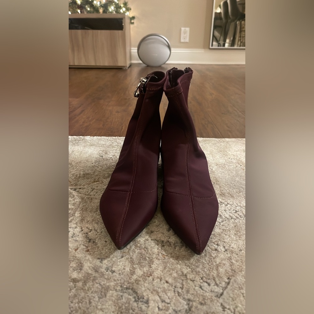 Zara Deep Burgundy Ankle Booties